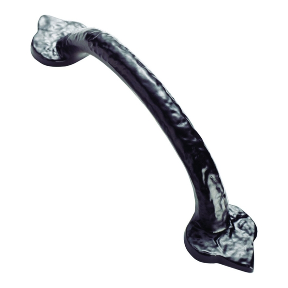FTD1068BBA  102 x 151 x 33mm  Black Antique  Fingertip Design Fleur De Lys Hammered Cabinet Pull Handle