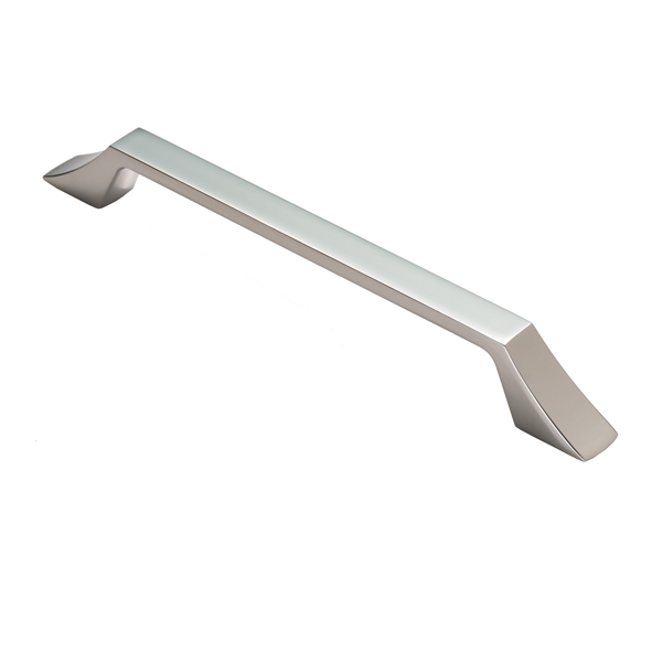 FTD273CSN  160 x 203 x 24mm  Satin Nickel  Fingertip Design Halcyon Cabinet Pull Handle