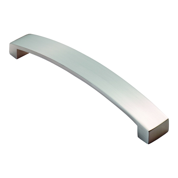 FTD3160ASN  160 x 172 x 24mm  Satin Nickel  Fingertip Design Curva Bow Cabinet Pull Handle