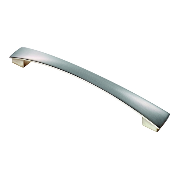 FTD3170BSN  192 x 219 x 27mm  Satin Nickel  Fingertip Design Valetta Bow Cabinet Pull Handle