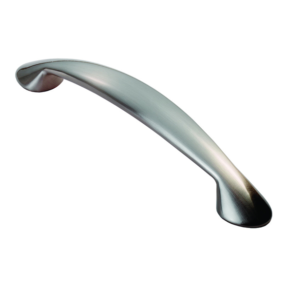 FTD343SN  128 x 166 x 28mm  Satin Nickel  Fingertip Design Platypus Cabinet Pull Handle