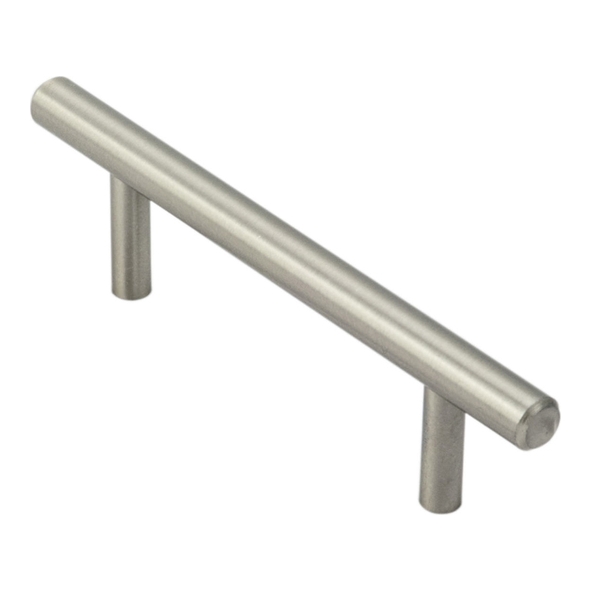 FTD444SN  64 x 100 x 27mm  Satin Nickel  Fingertip Design Pedestal 8mm Ø Cabinet Pull Handle