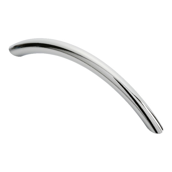 FTD450ACP  96 x 119 x 30mm  Polished Chrome  Fingertip Design Curved Bow 10mm Ø Cabinet Pull Handle