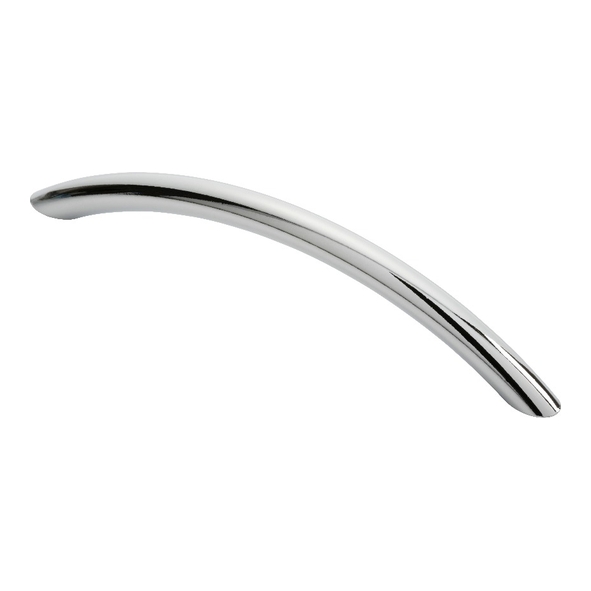 FTD450BCP  128 x 153 x 31mm  Polished Chrome  Fingertip Design Curved Bow 10mm Ø Cabinet Pull Handle