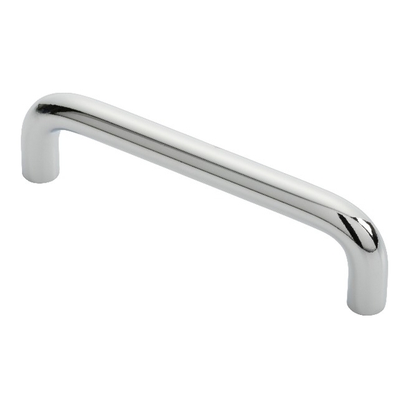 FTD460ACP  96 x 106 x 30mm  Polished Chrome  Fingertip Design D-Pattern 10mm Ø Cabinet Pull Handle
