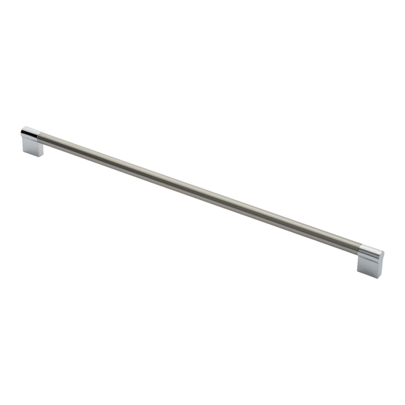 FTD470JSNCP  448 x 460 x 32mm  Satin Nickel / Pol Chrome  Fingertip Design Keyhole 12.5mm Ø Cabinet Pull Handle