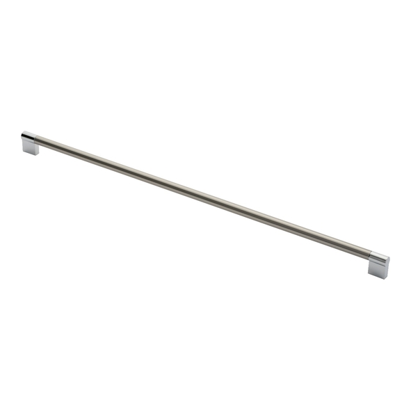 FTD470LSNCP  576 x 588 x 32mm  Satin Nickel / Pol Chrome  Fingertip Design Keyhole 12.5mm Ø Cabinet Pull Handle