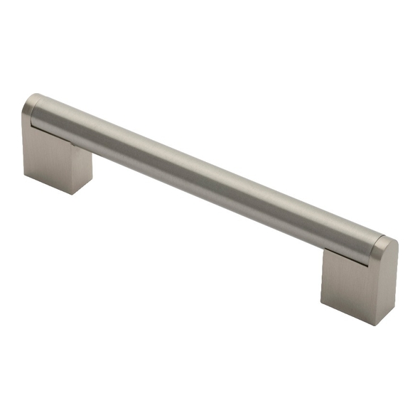 FTD4750BSNSS  128 x 168 x 36mm  Satin Nickel / Stainless  Fingertip Design Bar 14mm Ø Cabinet Pull Handle