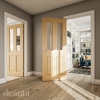 Deanta Internal Prefinished Oak Bury Doors [Clear Bevelled Glass] - view 3