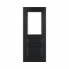 Deanta Internal Prefinished Black Windsor Doors [Bevelled Glass] - view 1