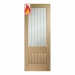 XL Joinery Internal Unfinished Oak Suffolk Original 2XG FD30 Fire Doors [Etched Glass] - view 1