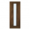 Deanta Internal Walnut Seville Pre-Finished Doors [Clear Glass] - view 1