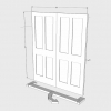 XL Joinery Internal Oak Shaker 4 Light Door Pairs [Clear Glass] - view 2