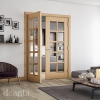 Deanta Internal Unfinished Oak Bristol Doors [Clear Bevelled Glass] - view 3