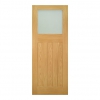Deanta Internal Oak Cambridge Doors [Obscure Glass] - view 1