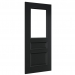 Deanta Internal Prefinished Black Windsor Doors [Bevelled Glass] - view 2