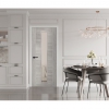 XL Joinery Internal Pre-Finished White Grey Laminate Forli Doors [Clear Glass] - view 3