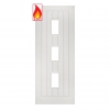 Deanta Internal White Primed Ely FD30 Fire Doors [Clear Glass] - view 1