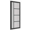 Deanta Internal Prefinished Black Brixton Doors [Clear Glass] - view 2