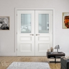 Deanta Internal White Primed Windsor Doors [Clear Bevelled Glass] - view 3