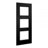 Deanta Internal Prefinished Black Trinity Doors [Clear Bevelled Glass] - view 2