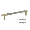 JV1800ABFF : 300 x 19mm : Antique Brass : Jedo Bari Knurled Secret Bolt Fix Pull Handle - view 1