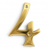 Traditional Polished Brass 100mm Numerals - view 5