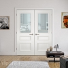 Deanta Internal White Primed Windsor Doors [Clear Bevelled Glass] - view 3