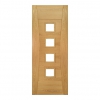 Deanta Internal Prefinished Oak Pamplona Doors [Clear Glass] - view 1
