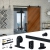 Luna Top Mounted Rustic Black Single Track Up To 100kg Door Leaf - view 2