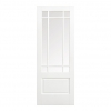 LPD Internal White Primed Downham Doors [Clear Bevelled Glass] - view 1