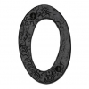 Heritage Brass Cast Black Iron Face Fixing 102mm Numerals - view 1