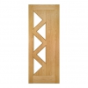 Deanta Internal Prefinished Oak Ely 5 Light Doors [Clear Glass] - view 1