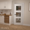 Deanta Internal White Primed Trinity Doors [Clear Bevelled Glass] - view 3
