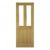 Deanta Internal Prefinished Oak Bury Doors [Clear Bevelled Glass] - view 1