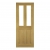 Deanta Internal Oak Bury Pre-Finished Doors [Clear Bevelled Glass] - view 1