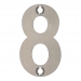 Zoo Satin Stainless Steel Face Fixing 50mm Numerals - view 9