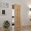 Deanta Internal Prefinished Oak Pamplona Doors [Clear Glass] - view 3