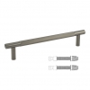 JV1800BNFF : 300 x 19mm : Black Nickel : Jedo Bari Knurled Secret Bolt Fix Pull Handle - view 1