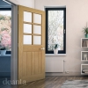 Deanta Internal Oak Ely 6 Light Doors [Clear Bevelled Glass] - view 3
