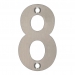 Zoo Satin Stainless Steel Face Fixing 75mm Numerals - view 9