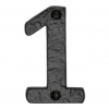 Heritage Brass Cast Black Iron Face Fixing 76mm Numerals - view 2