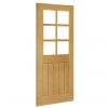 Deanta Internal Oak Ely 6 Light Doors [Clear Bevelled Glass] - view 2