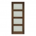 Deanta Internal Walnut Coventry Pre-Finished Doors [Obscure Glass] - view 1