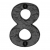 Heritage Brass Cast Black Iron Face Fixing 76mm Numerals - view 9