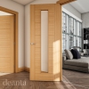 Deanta Internal Prefinished Oak Seville 1 Light Doors [Clear Glass] - view 3