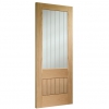 XL Joinery Internal Prefinished Oak Suffolk Original Pattern 10 Doors [Etched Glass] - view 2
