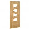 Deanta Internal Prefinished Oak Seville Shaped 4 Light Doors [Clear Glass] - view 2
