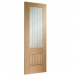 XL Joinery Internal Unfinished Oak Suffolk Original 2XG FD30 Fire Doors [Etched Glass] - view 2