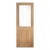 LPD Internal Unfinished Oak Belize 1L Doors [Clear Etched Glass] - view 1